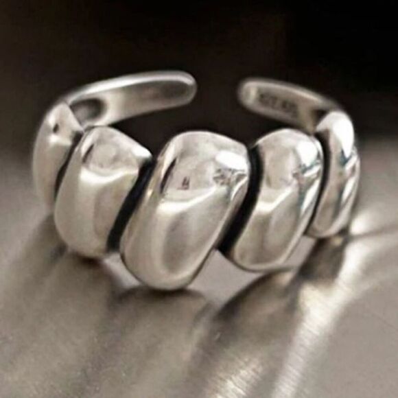 The Sublime Swirl ring in 925 silver adjustable - Picture 2 of 8